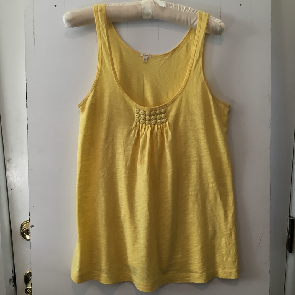 Yellow Beaded J. Crew Tank Top